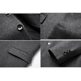 Brand Business Casual Wool Blazer Men Autumn and Winter New Solid Men Blazer Regular Fit Long Sleeve Blazers for Men