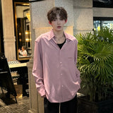 Men's Shirt Fashion Long Sleeve Single Breasted Sunscreen Clothing Personality Turn-down Collar Casual Male Top New