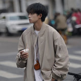 Harajuku Youth Pop Casual Baseball Jacket Men's Y2k Spring Autumn American Vintage Trend Vintage High-Grade Loose Bomber Jacket