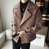 Wool & Blends Jacket for Men Slim Fit Trendy Casual Man Coat Korean Reviews Many Cheap Sale Original Brands Y2k Fast Delvery