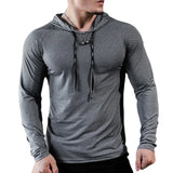 Mens Fitness Tracksuit Running Sport Hoodie Gym Joggers Hooded Workout Athletic Clothing Muscle Training Sweatshirt Tops