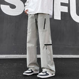 Black Cargo Pants Men Baggy Sweatpants Fashion Straight Pants Hip Hop Streetwear Harajuku Trousers Joggers Bottoms Y2K Clothing