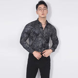 KPOP Fashion Style Harajuku Slim Fit Ropa Hombre Loose Casual All Match Shirt Korean Style Pointed Collar Long Sleeve Blusa