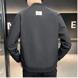 Autumn Men's Casual Baseball Jacket Black Beige Retro Raglan Sleeve Classic Bomber Jacket Coat Male Clothes