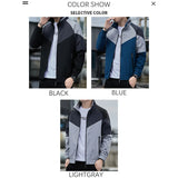 BROWON New Arrival Mens Jacket Korean Fashion Casual Sports Colorblock Stand Collar Jacket Male Autumn Daily Men Coats Clothes