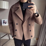 Wool & Blends Jacket for Men Slim Fit Trendy Casual Man Coat Korean Reviews Many Cheap Sale Original Brands Y2k Fast Delvery