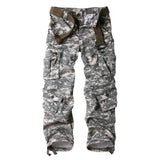 Men's Casual Cargo Pants Camo Pants Combat Work Pants with 8 Pockets(No Belt)