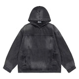 Japanese Vintage Men Denim Hooded Jacket Sweatshirts Streetwear Casual Y2k Tops Loose Washed Hoodies Harajuku Pullovers