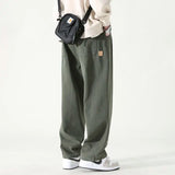 Spring Summer KPOP Fashion Style Harajuku Slim Fit Cargo Pants Loose Pockets All Match Casual Pants Solid Straight Leg Pants