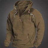 Spring Autumn New Men's Hooded Solid Vintage Sweatshirt Breathable Loose Hoodie Tracksuit Casual Sportswear Fashion Male Coat