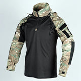 CP Combat Shirt Hoodies Multicam Tops Men Airsoft Tactical Shirts Long Sleeve Paintball Camping Hunting Clothing