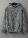 Vintage Men Texture Hooded Sweatshirt  Spring Y2k Loose Long Sleeves Pocket Hoodie Tops Fashion Luxury High Quality Pullover