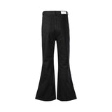 Y2K RO Style Wide Leg Black Vintage Jeans Flare Pants Men's Harajuku Solid Streetwear Baggy Casual Denim Trousers Oversized