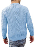 Pink Sweater Men's Autumn Winter New Pure Color Pullover Knitted Sweater Menwear Fashion Large Size Male Clothing