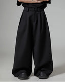 Spring Autumn Oversized Long Black Flowy Baggy Wide Leg Pants for Mens Streetwear Loose Casual Soft Trousers