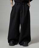 Spring Autumn Oversized Long Black Flowy Baggy Wide Leg Pants for Mens Streetwear Loose Casual Soft Trousers