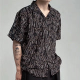 New Short Sleeve Lapel Loose Fashion Vintage Summer Trend Floral Young Style Casual Korean Version Simplicity Shirt