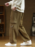 Autumn New Cargo Pants Men Multi-Pockets Cotton Casual Wide Pants Male Workwear Loose Straight Trousers Big Size 7XL 8XL