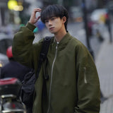 Harajuku Youth Pop Casual Baseball Jacket Men's Y2k Spring Autumn American Vintage Trend Vintage High-Grade Loose Bomber Jacket