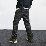 Camouflage Cargo Pants Loose Casual Multi-pocket Baggy Elastic Waist Wide-leg summer High Street jogger Hiking fatigue trousers