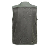 Mens Quick Drying Vests Fahsion Multi Pockets Mens Breathable Cargo Vest Men Fishing Work Sleeveless Vest Jacket Plus Size