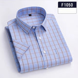 New in shirt hight qulity100%cotton summer short sleeve shirts for men slim fit Casual shirt thin plaid tops soft office clothes