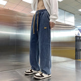 Retro Hip Hop Harajuku Oversized Mens Jeans Pants Loose Straight Wide Leg Denim Trousers