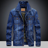 New Men's Denim Jacket Top Clothing Spring Autumn Winter European and American Lapel Plus Size Jacket Trendy Men's Jacket