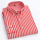 Spring Autumn New Fashion Turn-down Collar Long Sleeve Striped Blouse Men's Clothing Casual All-match Button Young Trend Shirts