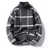 Sweaters men autumn new style mens plaid warm sweater men youth style sweaters spring Men's wool pullovers size M-3XL