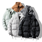 Streetwear Winter New Retro Parkas Coat Men Various Color Bubble Jacket Oversize Warm Solid Coat Faux Suede Puffer Jacket