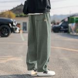 Spring Summer KPOP Fashion Style Harajuku Slim Fit Cargo Pants Loose Pockets All Match Casual Pants Solid Straight Leg Pants