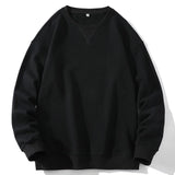 Elegant Fashion Harajuku Slim Fit Ropa Hombre Loose Casual All Match T-shirts Solid O Neck Insert Long Sleeve Sweatshirt