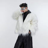 Autumn Winter Men's Fake Fur Leather Jackets Anti Sable Fur Thickened Coat Fashion Male Cotton Clothing Trend New 9C3054