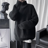 Autumn Winter Mens Casual Turtleneck Pullover Men's Long Sleeve Rollneck Sweater Korean Style Fashion Warm Knitted Sweater