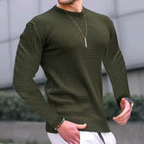 Autumn Winter New Fashion Round Neck Long Sleeve Solid Sweatshirt Men's Clothing Casual All-match Knitting Korean Trend Chic Top