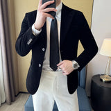 Men's Double-breasted Suit Jackets Slim Fit Luxury Evening Dresses Blazer Formal Wedding Prom Black Elegant Man Suit Coat