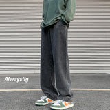 Spring Distressed Men Sweatpants Washed Loose Fashion Large Size Male Trousers Streetwear Y2K Hip Hop Man Casual Pants