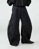 Spring Autumn Long Loose Casual Baggy Black Wide Leg Pants Men with Elastic Waist Luxury Designer Emo Clothing