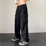 Y2K Women Streetwear Cargo Korean Harajuku Parachute Track Pants for Men Sweatpants Wide Leg Joggers Trousers Clothes