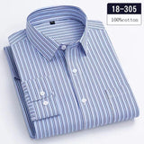 New in shirt 100%cotton long-sleeve shirts for men slim fit plain shirt thin plaid striped tops fashion elegants office clothes