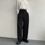 New Black Suit Pants Men Fashion Social Mens Dress Pants Korean Loose Oversized Wide Leg Pants Mens Formal Trousers M-2XL