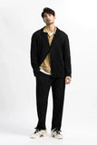 Miyake Blazer Men Pleated Black Suits For Men Stretch Fabric Slim Fit Coat High Quality Casual Japanese Style Blazers