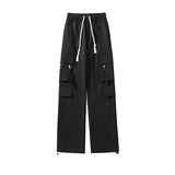 Men's Black Pants Hip Hop Streetwear Fashion Jogger Cargo Pants Men Oversize Wide Leg Trousers Male Japanese Pocket Safari Style