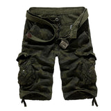 US Size New Camouflage Loose Cargo Shorts Men Cool Summer Military Camo Short Pants Homme Cargo Shorts (Without Belt)