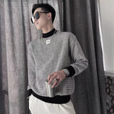 Spring Autumn Korean Casual Slim Basic Sweatshirt Man Long Sleeve Half High Collar Trendy Male Pullovers Tops Streetwear Clothes