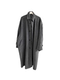 Autumn Winter Long Warm Grey Black Slouchy Woolen Coat Men Single Breasted Loose Casual Wool Blends Overcoat