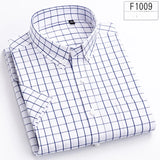 New in shirt hight qulity100%cotton summer short sleeve shirts for men slim fit Casual shirt thin plaid tops soft office clothes