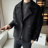 Wool & Blends Jacket for Men Slim Fit Trendy Casual Man Coat Korean Reviews Many Cheap Sale Original Brands Y2k Fast Delvery