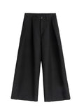 Spring Autumn Oversized Long Black Flowy Baggy Wide Leg Pants for Mens Streetwear Loose Casual Soft Trousers